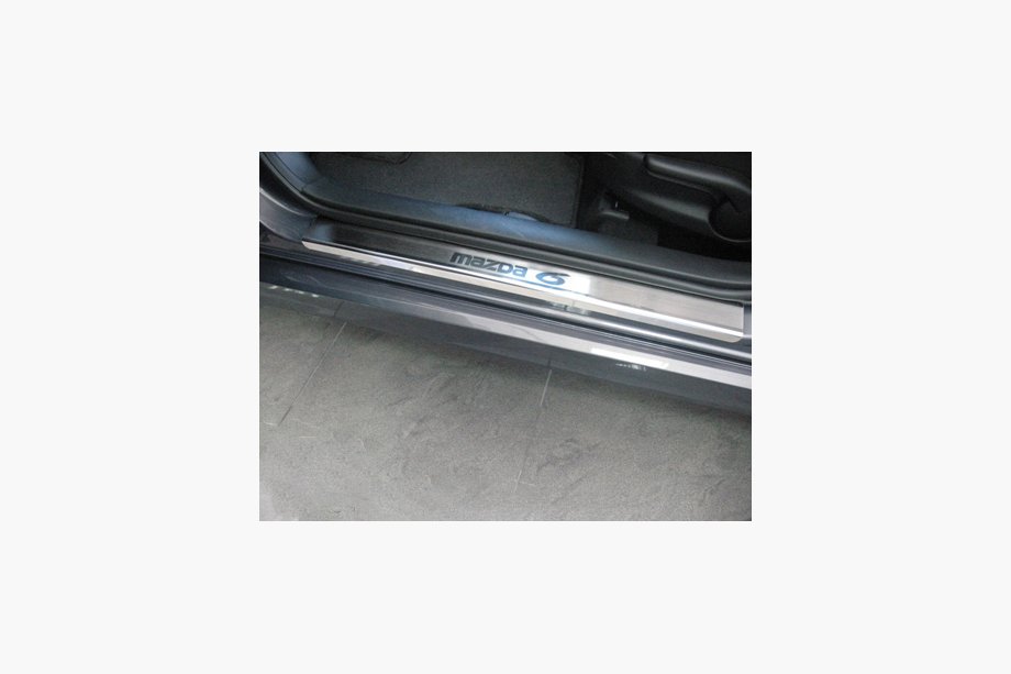Mazda 6 2008-2012 рр. Накладки на пороги Натанико (4 шт., нерж.) Фото 1