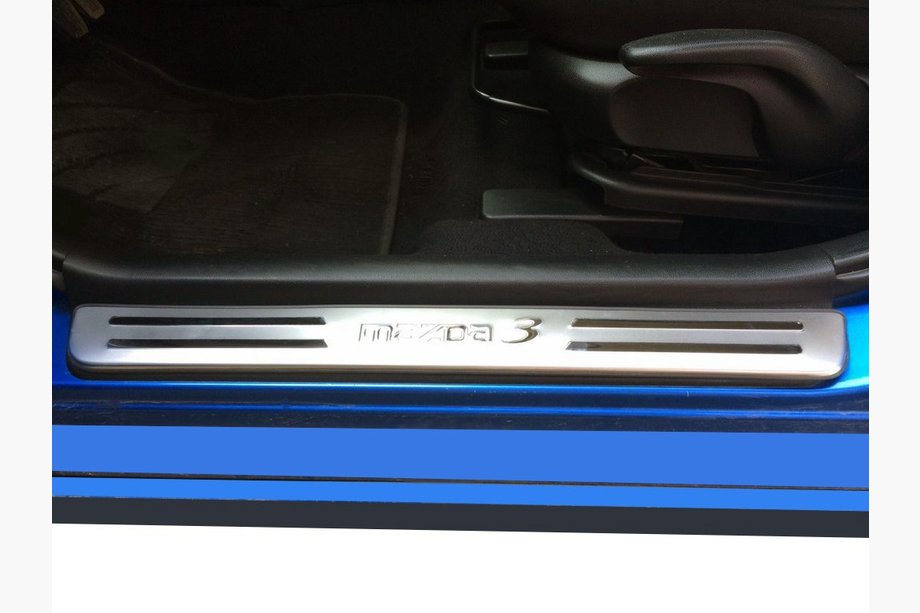 Mazda 3 2003-2009 рр. Накладки на пороги Libao (4 шт, нерж) Image