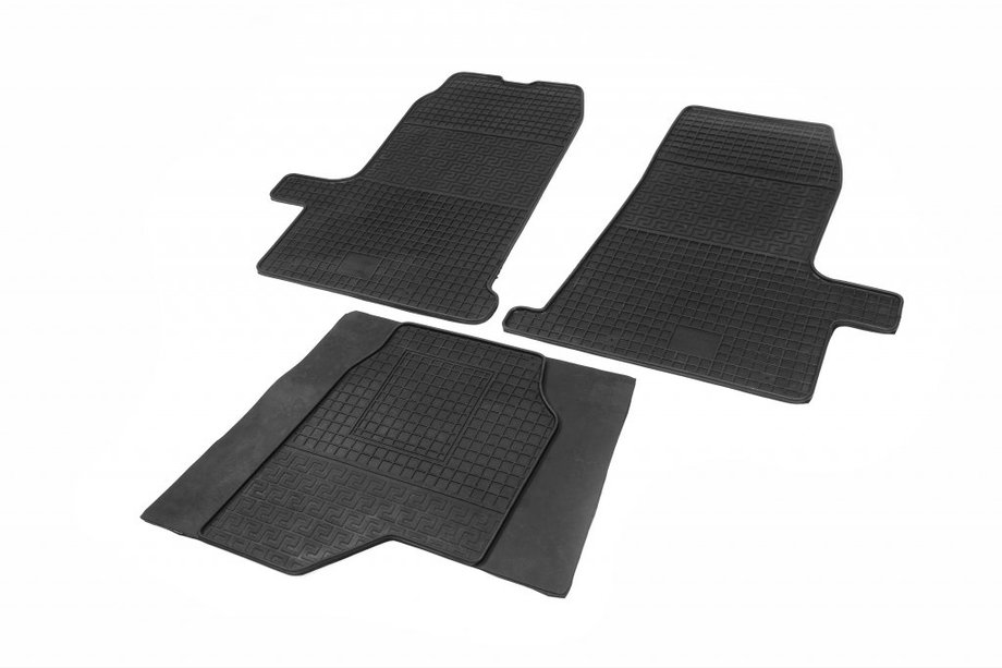 Ford Transit 2000-2014 рр. Гумові килимки (3 шт, Polytep) Image