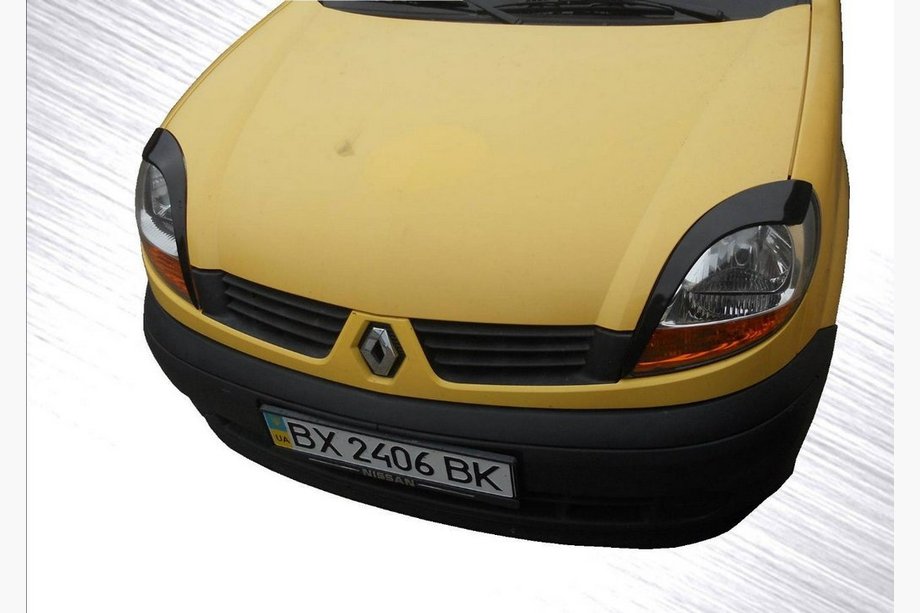 Renault Kangoo 2003-2008 рр. Вії (2 шт., Чорний ABS) Image