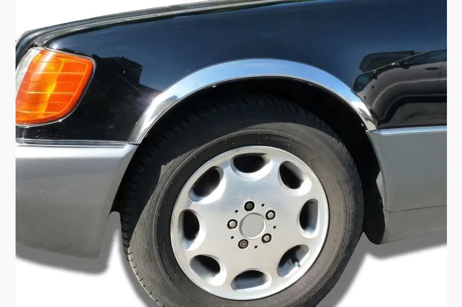 Mercedes S-сlass W140 1991-1998 рр. Накладки на арки (Short/Long, 4 шт, нерж) Image