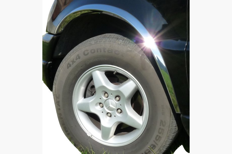 Mercedes ML W163 1997-2005 рр. Накладки на арки (4 шт, нерж) Image