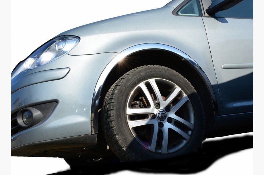 Volkswagen Touran 2003-2010 рр. Накладки на арки (4 шт, нерж) Image