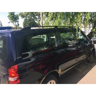 Рейлінги чорні Skyport (суцільний метал) Mercedes Vito W639 2004-2014 рр. фото 3