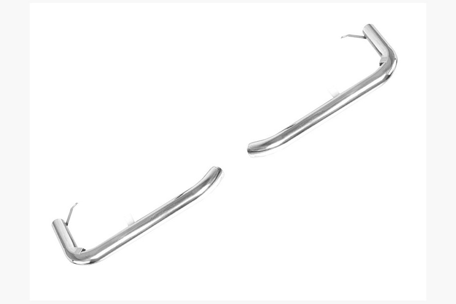 Mitsubishi Pajero Sport 1996-2007 рр. Задні одинарні куточки (2 шт., нерж) Image