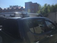 Mitsubishi L200 2006-2015 рр. Рейлінги чорні (з поперечками) фото 2