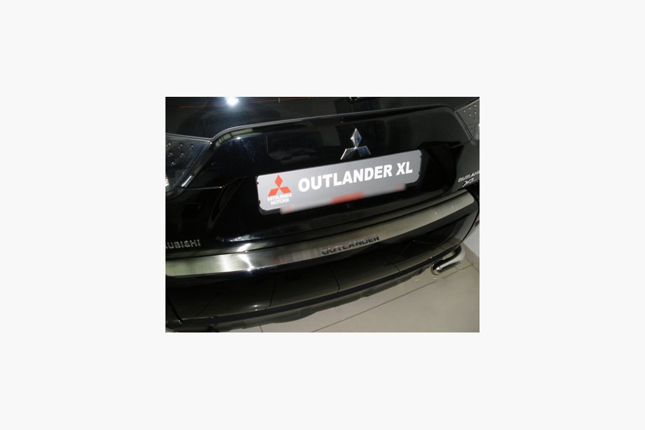 Mitsubishi Outlander 2006-2012 рр. Накладка на задній бампер Натанико (нерж.) Фото 1