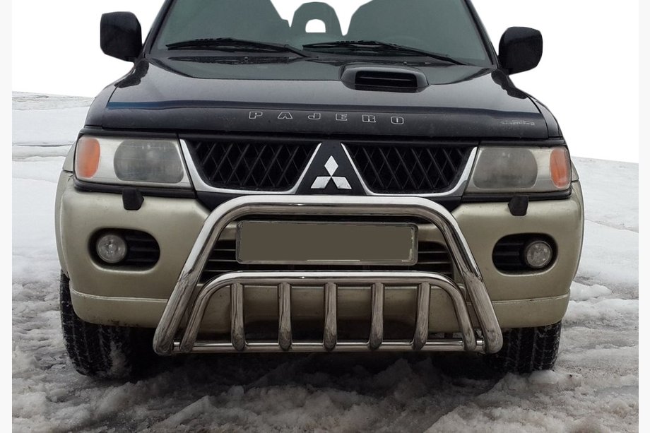 Mitsubishi Pajero Sport 1996-2007 рр. Кенгурятник WT002 (нерж) Image