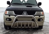 Mitsubishi Pajero Sport 1996-2007 рр. Кенгурятник WT002 (нерж) фото 1