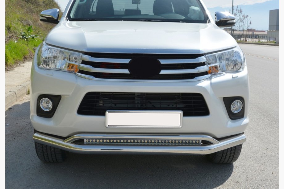 Toyota Hilux 2015- рр. Передній вус подвійний Vegas (2015-2020, нерж) Image