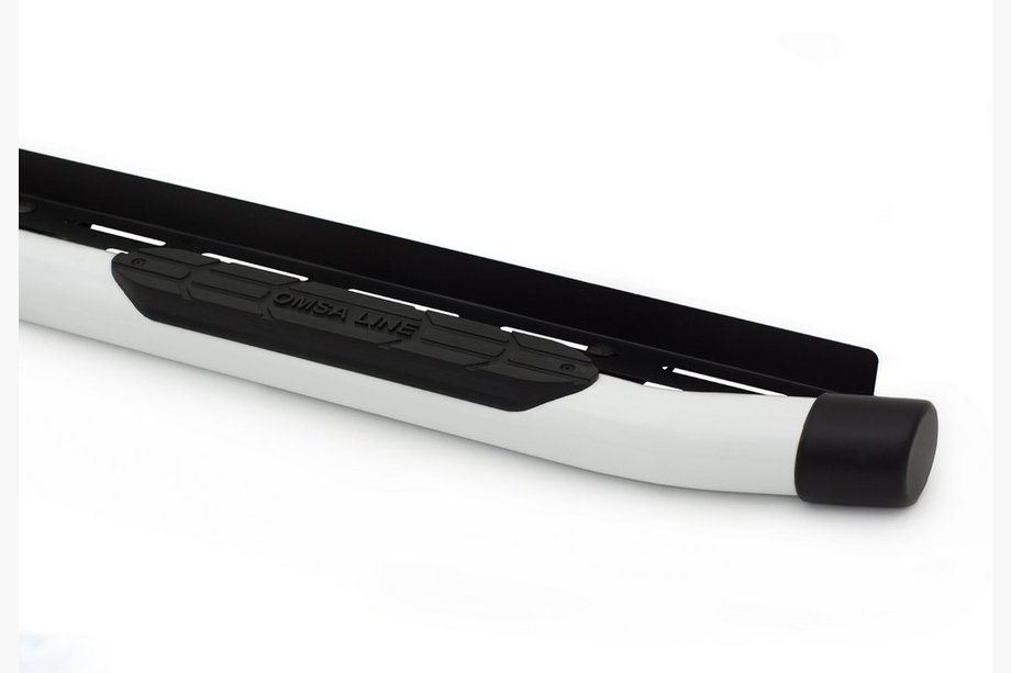 Volkswagen Amarok 2010-2022 рр. Бокові пороги Amazon White (2 шт., чорні) Image