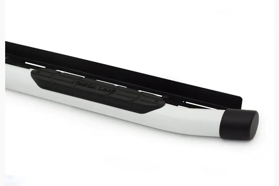 Volkswagen Amarok 2010-2022 рр. Бокові пороги Amazon White (2 шт., чорні) Image