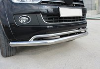 Volkswagen Amarok 2010-2022 рр. Передній вус подвійний Vegas 2010-2016 (нерж) фото 1
