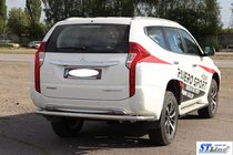 Mitsubishi Pajero Sport 2015- рр. Задній захист AK005 (нерж) фото 2