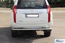 Mitsubishi Pajero Sport 2015- рр. Задній захист AK005 (нерж) фото 3