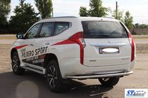 Mitsubishi Pajero Sport 2015- рр. Задній захист AK005 (нерж) фото 4