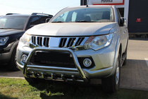 Mitsubishi L200 2015-2024 рр. Кенгурятник WT003 (нерж) фото 6