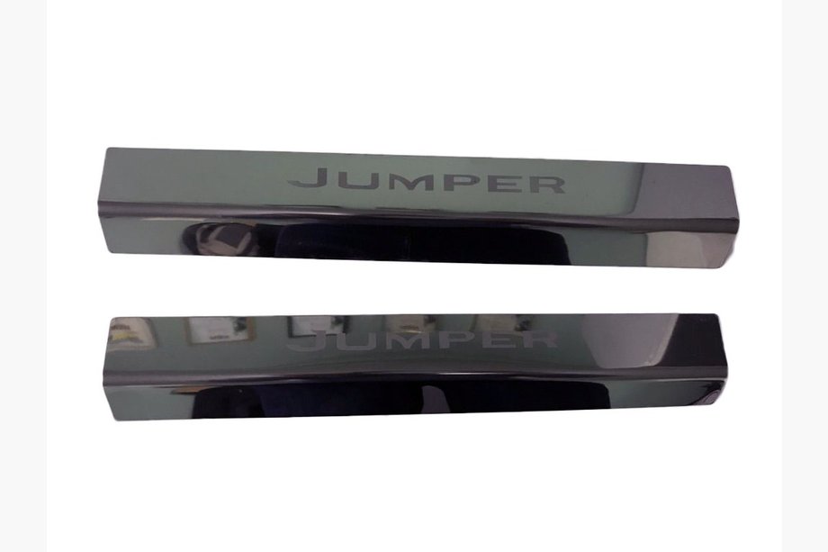 Citroen Jumper 2007-2025 рр. Накладки на дверні пороги Laser (2 шт., нерж.) Фото 1