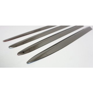 Молдинг дверної Чорний Хром (4 шт) Fiat 500X 2014-2024 рр. фото 1