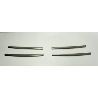 Накладки на решітку Чорний Хром 2015-2019 (4 шт, нерж) Volkswagen T6 2015-2024 рр. фото 2