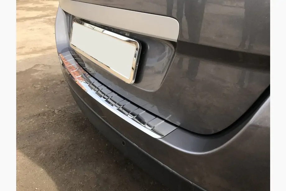 Renault Scenic/Grand 2009-2016 рр. Накладка на задній бампер Carmos (Grand, нерж.) Фото 1