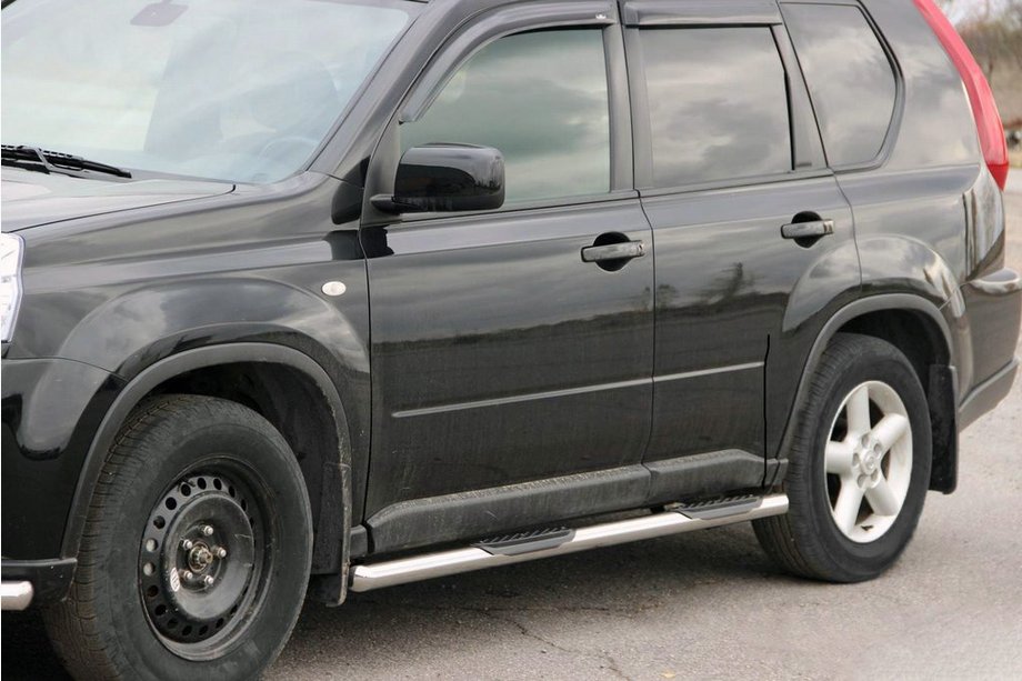 Nissan X-trail T31 2007-2014 рр. Бічні труби BB002 (2 шт., нерж) Image