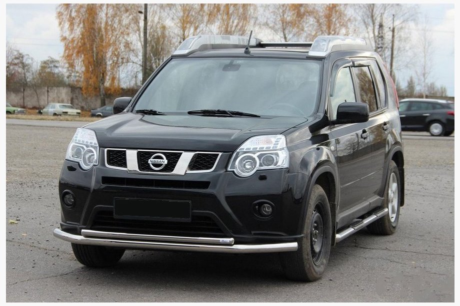 Nissan X-trail T31 2007-2014 рр. Передній захист ST014 (нерж) Image