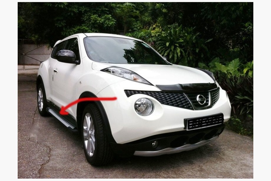 Nissan Juke 2010-2019 рр. Бокові пороги Allmond Grey (2 шт., алюм.) Image