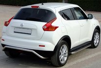 Nissan Juke 2010-2019 рр. Бокові пороги BlackLine (2 шт, алюміній) фото 1