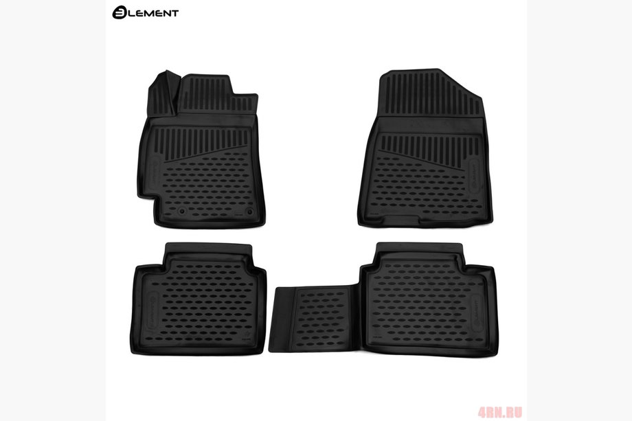 Kia Cerato 3 2013-2018 рр. (2018↗) Гумові килимки 3D в салон (4 шт, Novline) Фото 1