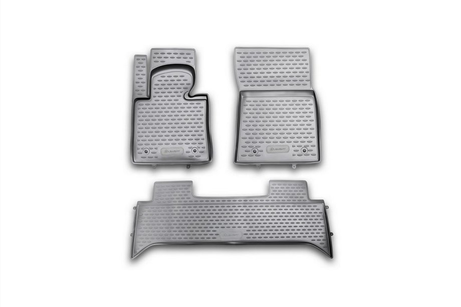 Range Rover III L322 2002-2012 рр. Гумові килимки в салон (3 шт, Novline) Фото 1