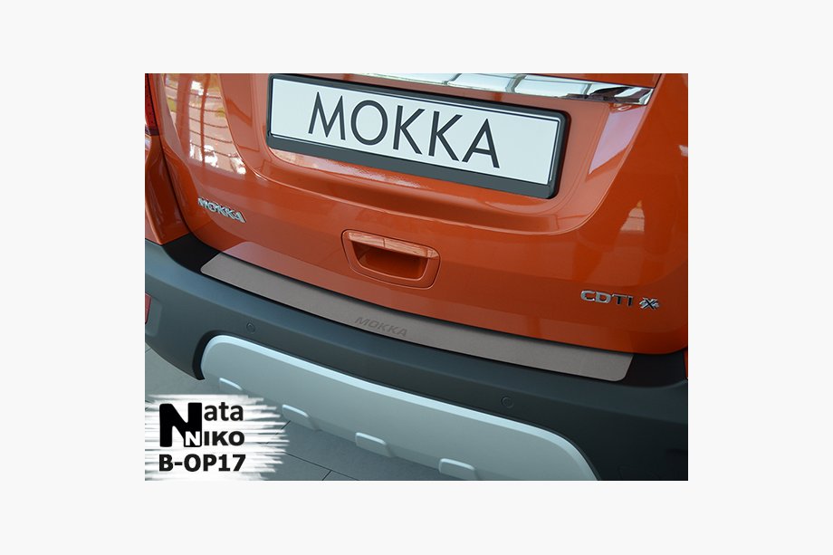 Opel Mokka 2012-2021 рр. Накладка на задній бампер Натанико (2012-2016, нерж.) Фото 1