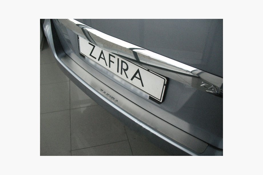 Opel Zafira B 2005-2011 рр. Накладка на задній бампер Натаніка (нерж.) Фото 1