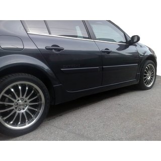Бокові пороги (SD,під фарбування) Renault Megane II 2004-2009 рр. фото 1