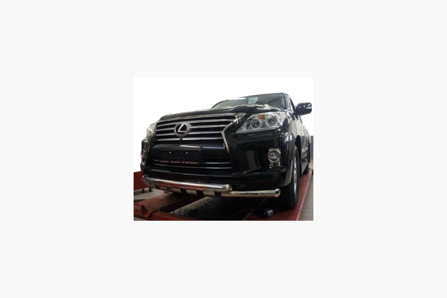 Lexus LX570/450d 2008-2022 рр. Передній захист Gronder (2008-2015 нерж) Фото 1