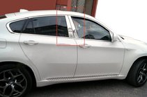 BMW X6 E71 2008-2014 рр. Молдинги на дверні стійки (нерж.) фото 1