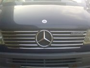 Mercedes Sprinter W901/902/903/904/905 1995-2006 рр. Накладки на решітку радіатора (1995-2000, 12 частин, нерж) фото 4
