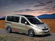 Fiat Scudo 2007-2015 рр. Бічні труби BB002 (2 шт., нерж.) 60 мм, коротка база фото 2