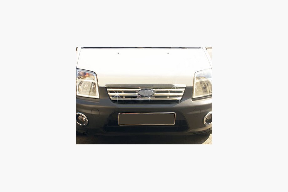 Ford Connect 2010-2013 рр. Накладки на решітку радіатора і кант (2 част., Нерж.) Фото 1