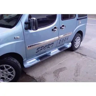 Бокові пороги Sorento тип (під фарбування) Fiat Doblo I 2005-2010 рр. фото 3