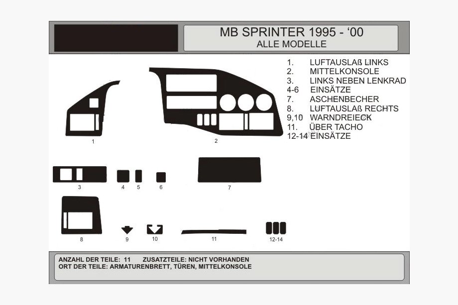 Volkswagen LT 1995-2006 рр. Накладки на панель (VIP, Польща) Image