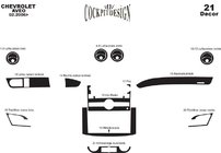 Chevrolet Aveo T250 2005-2011 рр. Накладки на панель (великий комплект) Титан фото 5