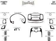 Hyundai Accent 2006-2010 рр. Накладки на панель Алюміній фото 4