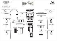 Mazda 6 2003-2008 рр. Накладки на панель фото 11