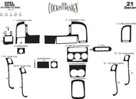 Opel Zafira A 1998-2005 рр. Накладки на панель фото 3