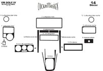 Volkswagen Golf 4 1997-2006 рр. Накладки на панель Титан фото 8