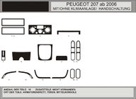 Peugeot 207 2006-2014 рр. Накладки на панель (Hartman) Алюміній фото 1