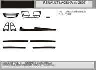 Renault Laguna 2007-2015 рр. Накладки на панель (Hartman, Польща) Алюміній фото 1