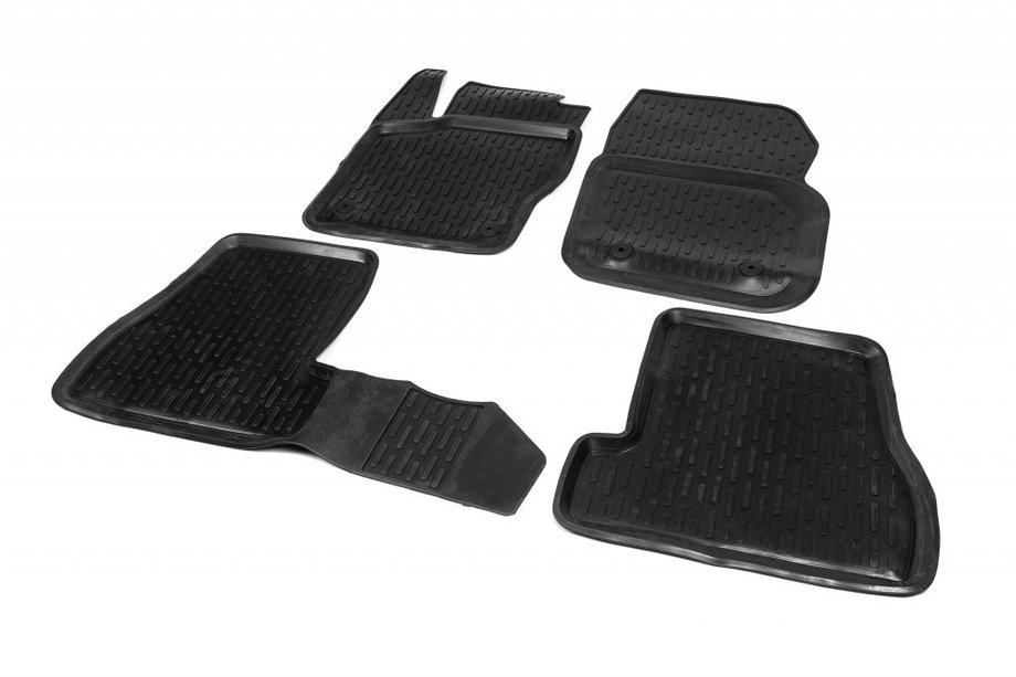 Ford Focus III 2011-2017 рр. Гумові килимки (4 шт, Niken 3D) Image