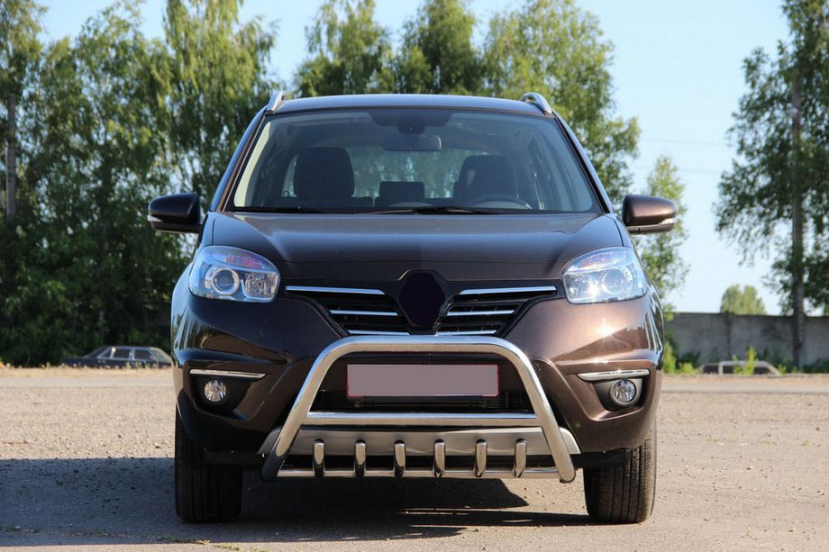 Renault Koleos 2008-2016 рр. Кенгурятник WT003 (нерж.) Фото 5